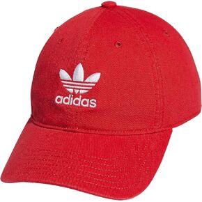 adidas Originals Men's Originals Relaxed Strapback, Scarlet/Black, One Size