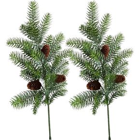 4PCS Artificial Juniper Cypress Pine Greenery Bush Spray Stem for Holiday Crafting, Creating, and Displaying (A)