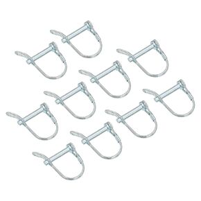 uxcell 10Pcs 1/4" Dia Trailer Coupler Pin, 1-3/8" Long Coupler Pin Shaft Locking Pin, Round Pto Pin for Farm Trailers Wagons Lawn Hitches and Garden