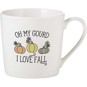 Bone China Oh My Gourd Funny Coffee Mug, 14 Ounce