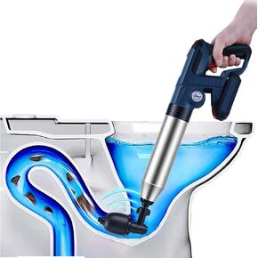 Bathroom Essential Cleaning Supplies Electric High Pressure Air Toilet Plunger for Bathroom, Kitchen, Sink, and Floor Drain Pipe Unclogging(Blue)