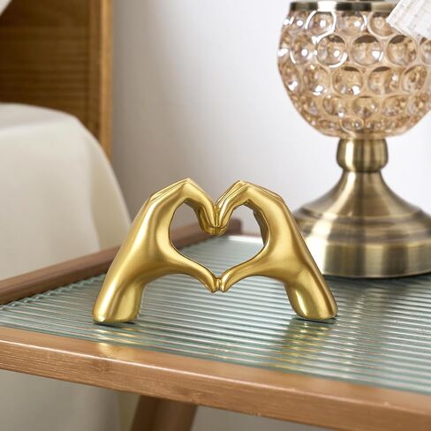 Heart Hands Sculpture Decor for Bedroom Living Room Bookshelf, Aesthetic Love Statues Accents Home Office Apartment Farmhouse Desk Table Decoration in Saudi Arabia