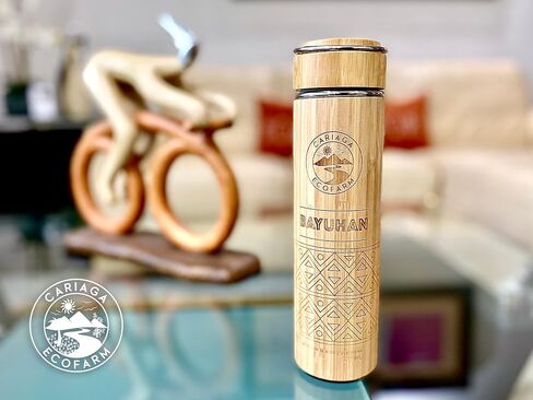 BAYUHAN Bamboo Water Bottle, Gift Items, Collectibles, Tea or coffee Bottle, Cold Drinks Bottle, Bamboo Tumbler, Removable Tea Infuser in Saudi Arabia