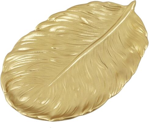 صينية تقديم خشبية على شكل ورقة شجر من ماي ميروني، طبق مجوهرات خشبي ذهبي، منظم مستحضرات التجميل، طبق تخزين وعاء المفاتيح، النوع 1 in Kuwait