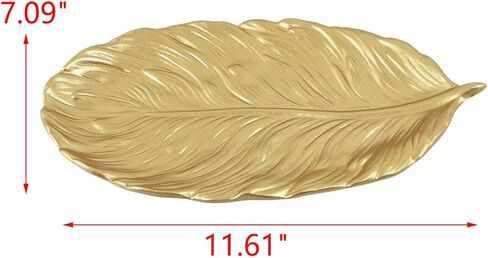 صينية تقديم خشبية على شكل ورقة شجر من ماي ميروني، طبق مجوهرات خشبي ذهبي، منظم مستحضرات التجميل، طبق تخزين وعاء المفاتيح، النوع 1 in Kuwait