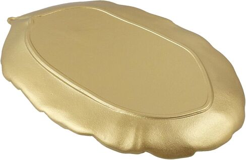 صينية تقديم خشبية على شكل ورقة شجر من ماي ميروني، طبق مجوهرات خشبي ذهبي، منظم مستحضرات التجميل، طبق تخزين وعاء المفاتيح، النوع 1 in Kuwait