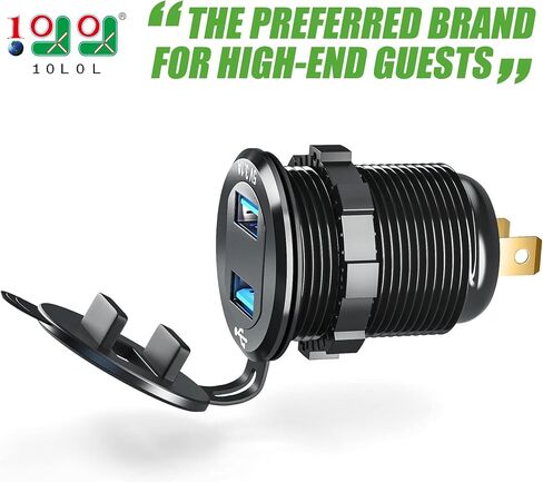 10L0L Golf Cart Charger Adapter,Dual Port USB Quick Charge 3.1,5A Fast Charging Charger Power Adapter for Golf Cart Club Car,EZGO and Yamaha (3.1 9-48V) in Saudi Arabia