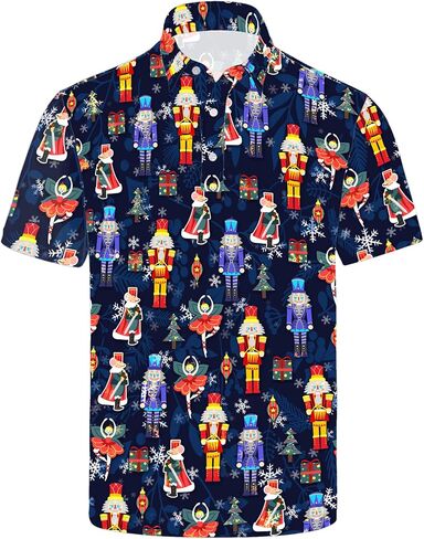Mens Golf Polo Shirts Funny Hawaiian Golf Short Sleeve Print Shirts Quick-Dry Fit Performance Polo Shirts for Men in Saudi Arabia