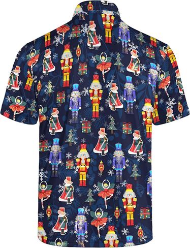 Mens Golf Polo Shirts Funny Hawaiian Golf Short Sleeve Print Shirts Quick-Dry Fit Performance Polo Shirts for Men in Saudi Arabia