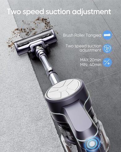 Cordless Vacuum Cleaner, 28Kpa Powerful Suction, Stick Cordless Vacuum 6 in 1, Detachable Battery Up to 40 Min Runtime, Lightweight Cordless Vacuum for Home Pet Hair Hard Floor in Saudi Arabia