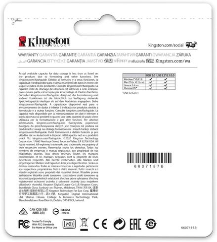 Kingston DataTraveler Micro 256GB USB Flash Drive | Ultra-Small Premium Metal Design | USB 3.2 Gen 1 | Speeds up to 200MB/s | DTMC3G2/256GB,Silver in Kuwait