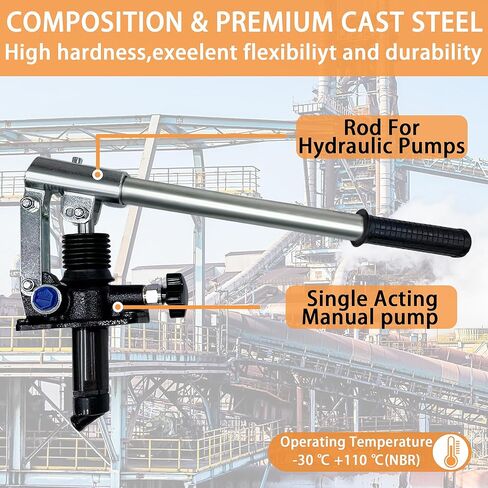 مضخة هيدروليكية أحادية الفعل 25 سم مكعب مضخة هيدروليكية يدوية، مضخة يدوية لخزان 2 Qrt 4350 رطل لكل بوصة مربعة، مضخة يدوية هيدروليكية تستخدم للأسطوانات الهيدروليكية أحادية الفعل in Kuwait