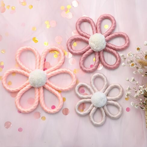 Daisy Flowers Wall Hanging Decoration Boho Woven Nursery Decor for Girl Kids Bedroom in Saudi Arabia