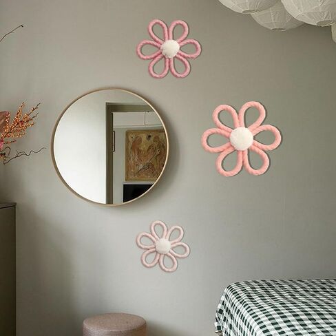 Daisy Flowers Wall Hanging Decoration Boho Woven Nursery Decor for Girl Kids Bedroom in Saudi Arabia