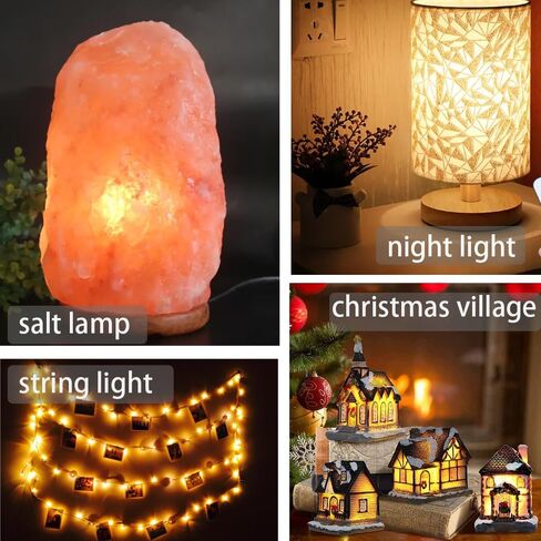 Christmas Village Replacement Light Bulbs C7 Edison LED Mini Night Light Bulbs 0.5W Equivalent to 5 Watt Incandescent - E12 Candelabra Base 2700K Warm White for Home Decorate Window Candles -6Pack in Saudi Arabia