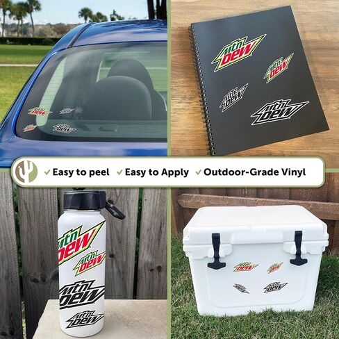 Desert Cactus Mountain Dew Stickers Mt Dew Vinyl Decal Laptop Water Bottle Car Scrapbook 11.46x8.94 Sheet (Type 1-1) in Saudi Arabia