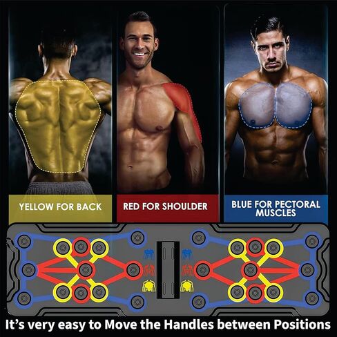 Push Up Board for Men & Women with Jumping Rope - Foldable Pushup Board, Multi-Function Push Up Board for Floor - Fitness Strength & Exercise Training Equipment for Home Workout in Saudi Arabia