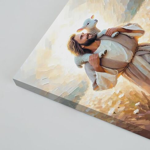 patmatfr Christ Jesus Wall Art Decor, Canvas Christian God Painting, Framed Christian God Print Picture and Poster for Living Room, Bedroom, Office(Jesus and The Lamb02) in Saudi Arabia