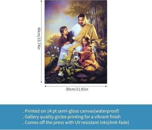 patmatfr Christ Jesus Wall Art Decor, Canvas Christian God Painting, Framed Christian God Print Picture and Poster for Living Room, Bedroom, Office(Jesus and The Lamb02) in Saudi Arabia