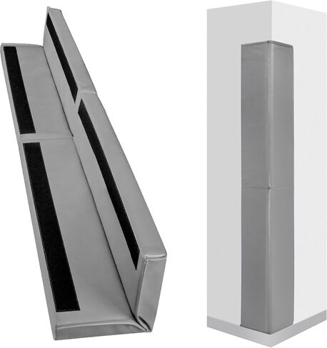 Wall Corner Guards & Edge Protector, Heavy Duty Wall Corner Protective Safety Padding, All-Weather 2 Sides Corner Pad for Gyms, Basketball Court, Playrooms, Garages,etc. (Black, 6FT Tall 6in Sides) in Kuwait