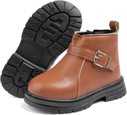 أحذية Zoolar للأولاد والبنات عالية الجودة من الجلد للكاحل للأطفال في الشتاء الدافئ والثلج في الهواء الطلق، أحذية المشي لمسافات طويلة للأطفال الصغار غير قابلة للانزلاق، أحذية مشي ناعمة ومتينة in Kuwait