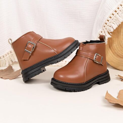 أحذية Zoolar للأولاد والبنات عالية الجودة من الجلد للكاحل للأطفال في الشتاء الدافئ والثلج في الهواء الطلق، أحذية المشي لمسافات طويلة للأطفال الصغار غير قابلة للانزلاق، أحذية مشي ناعمة ومتينة in Kuwait