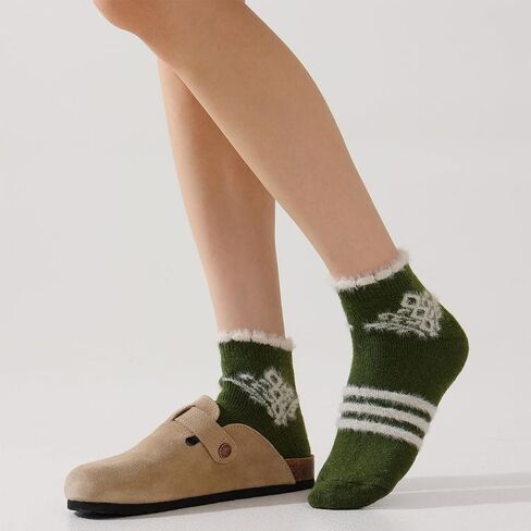 Merino Wool Low Ankle Socks For Women Knit Warm Fuzzy Socks Casual Home Socks Winter in Saudi Arabia
