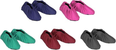 PATIKIL Shoe Covers, 5 Pairs Reusable Non Slip Shoe Covers Thickened Washable Boot Shoe Protector Cover for Indoors Household, Multicolored in Saudi Arabia