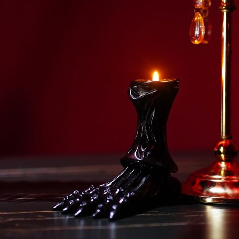 Halloween Skull Candle Holder Halloween Candlestick Holder Table Decoration Haunted House Gothic Spooky Skeleton Decor(3 Skull Head) in Saudi Arabia