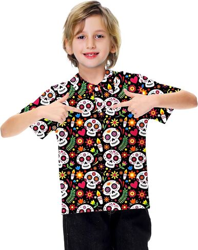 AOBUTE Kids Fourth of July Polo Shirt American Flag Golf Tee Shirts Short Sleeve Patriotic Outfits 3-14 Years in Kuwait