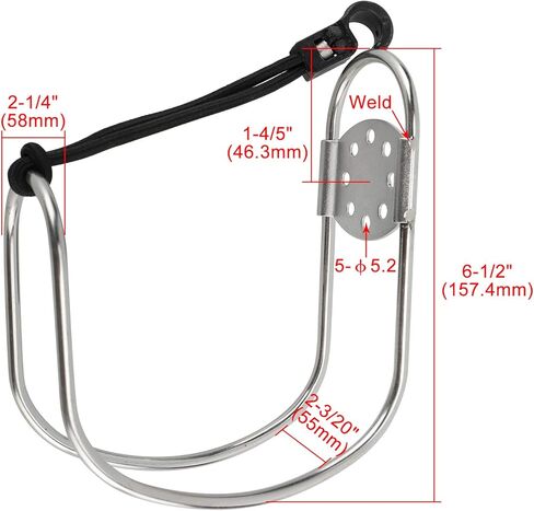 حامل حلقة عوامة النجاة لقوس حدوة الحصان مع حامل بلاستيكي - ستانلس ستيل (1) in Kuwait
