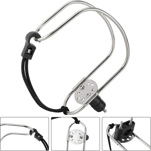 حامل حلقة عوامة النجاة لقوس حدوة الحصان مع حامل بلاستيكي - ستانلس ستيل (1) in Kuwait