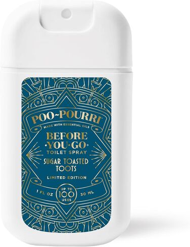 Poo-Pouri Before-You-Go Holiday Pocket Sprayer, Sugar Toasted Toots, 1 Fl Oz - Frosted Vanilla, Coconut and Mint in Kuwait