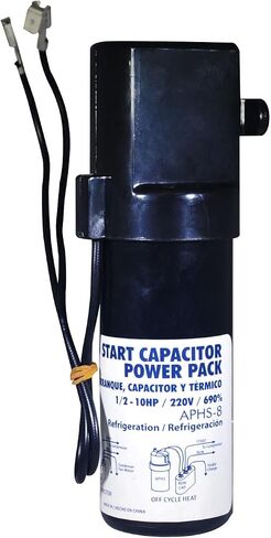 Appli Parts APHS-6 1/12 to 10 HP, 110/220 V, 1 Ph, Hard Start kit Capacitor power pack booster for air conditionning and refrigeration compressors, Up to 500 percent Torque in Kuwait