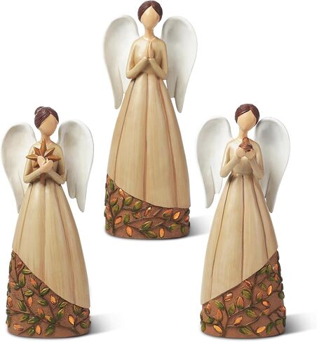 3PC Angel Figurines Collectible Statue Decor Christmas Memory Healing Gift Guardian for Home Office Wedding Living Room Centerpiece Decoration Women Mom Grandma Friends in Saudi Arabia