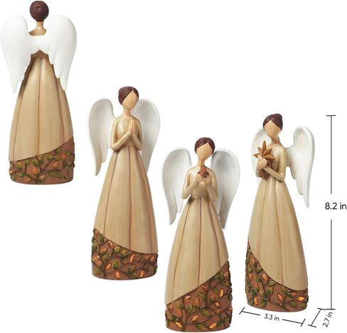 3PC Angel Figurines Collectible Statue Decor Christmas Memory Healing Gift Guardian for Home Office Wedding Living Room Centerpiece Decoration Women Mom Grandma Friends in Saudi Arabia