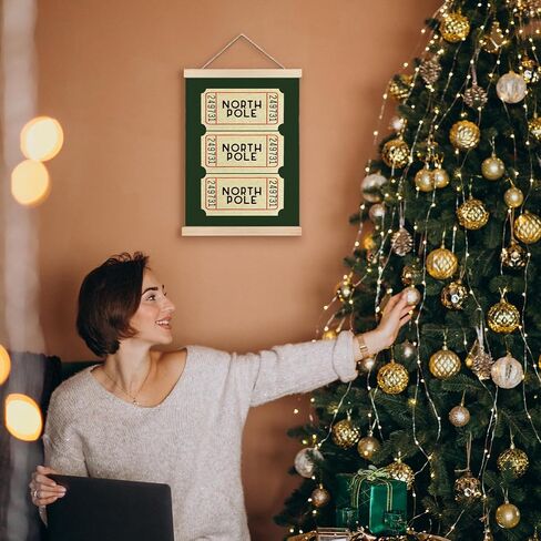 Jvpke Christian Christmas Decor, Christmas Tree Wall Decor, Christmas Bible Verse Scripture Wall Art With Wooden Poster Hanger, Merry Christmas Wall Decor, Christmas Wall Decorations, 12x16 Inches in Saudi Arabia