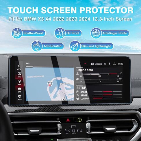 Karltys 2 Pack Screen Protector for 2021-2024 Chevy Tahoe/Suburban/GMC Yukon 10.2-Inch Touch Screen, 9H Navigation Tempered Glass, Car Radio Screen Cover, Anti Fingerprint Anti Glare Accessories in Kuwait