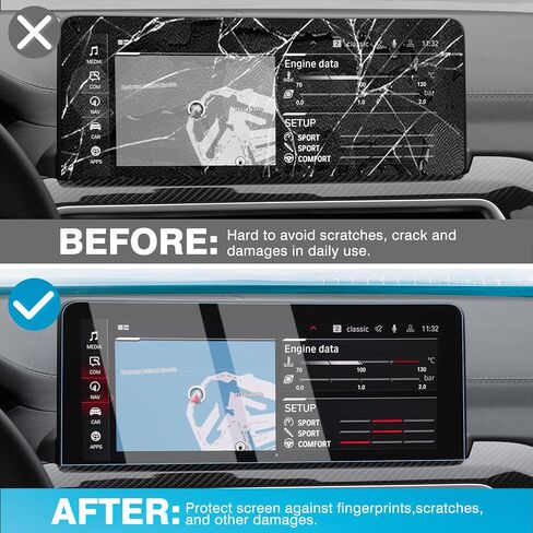 Karltys 2 Pack Screen Protector for 2021-2024 Chevy Tahoe/Suburban/GMC Yukon 10.2-Inch Touch Screen, 9H Navigation Tempered Glass, Car Radio Screen Cover, Anti Fingerprint Anti Glare Accessories in Kuwait