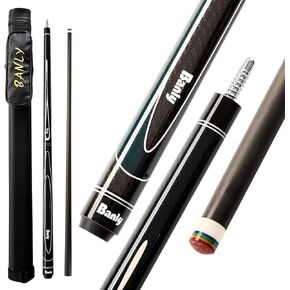 Banly 58" Pool Cue Stick, Professional Billiard Cue Sticks with 12.5 mm Rainbow Tip, 3k Carbon Fiber Technology Shaft and Butt, Low Deflection Turquoise Texture Pool Table Sticks Weight 19-21 oz