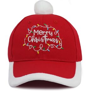 KKMKSHHG Merry Christmas Baseball Cap for Women Men, Adjustable Embroidered Cotton Hat
