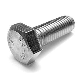 M6-1.00 x 16MM Hex Head Cap Screw Bolts, Stainless Steel 18-8 (Quantity: 100 pcs) Fully Threaded, Coarse Thread, Thread Size: M6, Bolt Length: 16MM