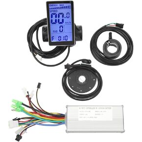 Electric Bike Conversion Controller Kit, 22A with M5 Display Panel and Thumb Throttle Power Assist, Connector