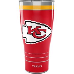 Tervis Traveler NFL Kansas City Chiefs - MVP Triple Walled Insulated Tumbler Travel Cup Keeps Drinks Cold & Hot, 20oz, Stainless Steel