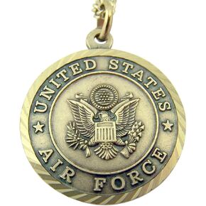 Nickel Silver United States Military Medal with Saint Michael Back, 1 Inch