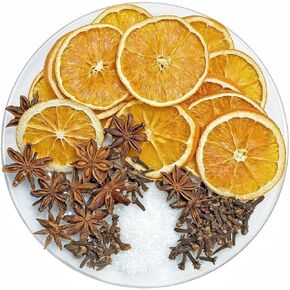 Potpourri Simmering, Tis The Season Potpourri Simmer Pot with Dried Orange Slices, Star Anise, Clove and Vanilla Salt, Stovetop Potpourri Kit for Home Fragrance, Housewarming, Hostess Gift, Christmas