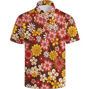 Funny Golf Shirts for Men Mexican Taco Golf Polos Short Sleeve Quick Dry Performance Moisture Wicking Polo Shirt
