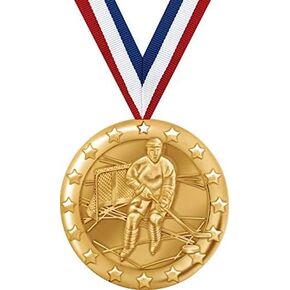 Hockey Medals - 2" Gold Hockey Team Medal Awards Prime