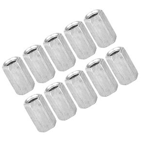 Long Nuts, 10pcs Long Rod Nuts, Hex Coupling Nuts Hexagonal Sleeve Nut M8 Threaded Fasteners (M8x20) (M8*40)