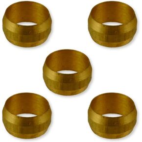 1/4" Brass Compression Tube Sleeve Ferrules/Fittings | 360-04 (5-PACK)
